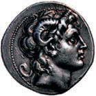 Coin of Alexander the Great with Amon horns