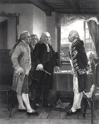 John Adams, Bejamin Franklin, Britain General Howe